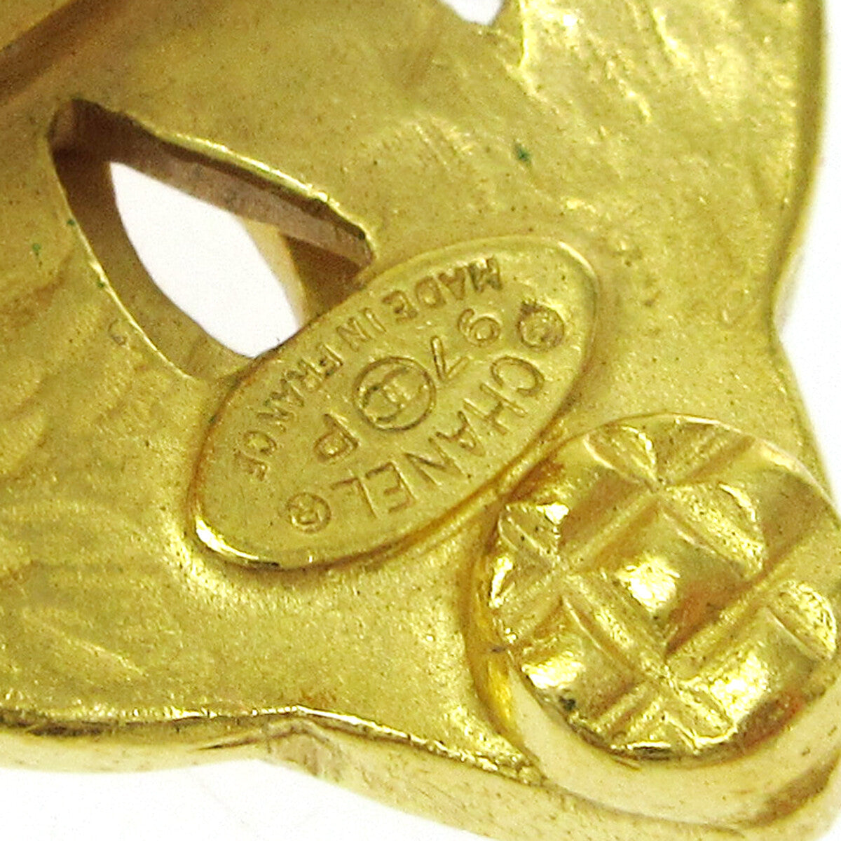 Chanel Vintage CC Heart Clip-On Earrings Metal, GOLD, GOLD_PLATED, Earrings
