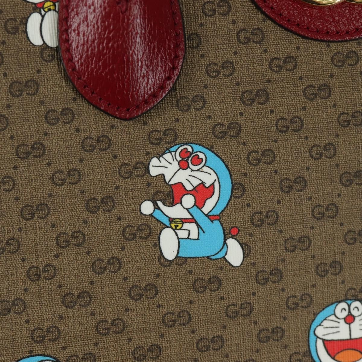 Gucci Doraemon Tote Printed Mini GG Coated Canvas, Beige, Canvas, Tote Bag