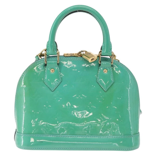 Louis Vuitton Alma Handbag Monogram Vernis, BLUE, PATENT_LEATHER, Handbag