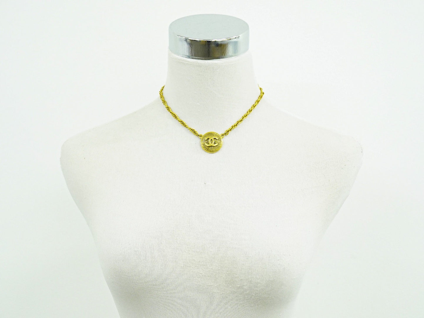 Chanel CC Pendant Necklace Metal, GOLD, GOLD_PLATED, Necklace