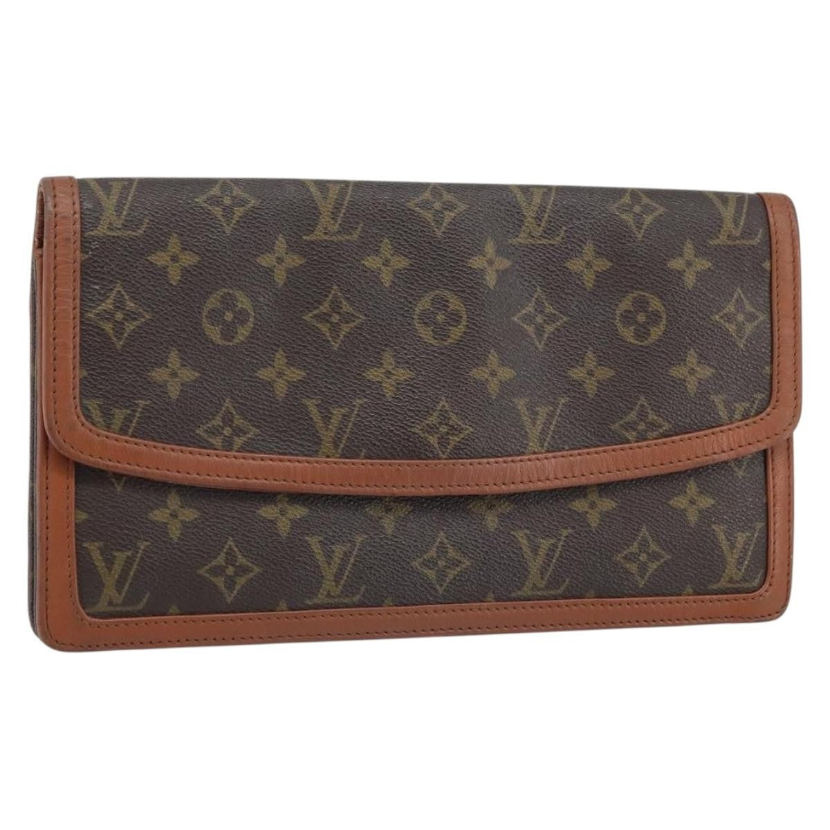 Louis Vuitton Dame Pochette Monogram Canvas, BROWN, CANVAS, Clutche & pouche