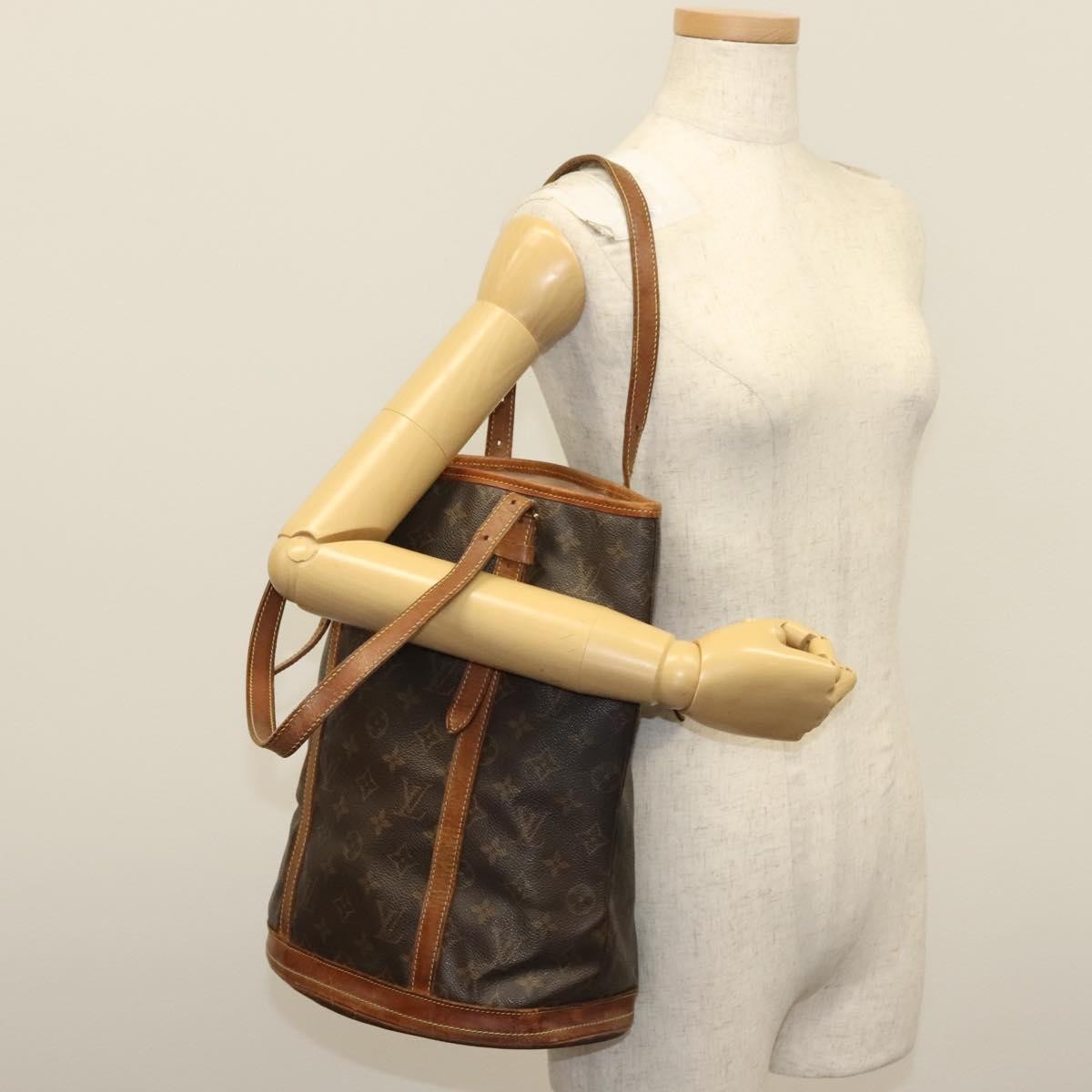 Louis Vuitton Bucket Bag Monogram Canvas, BROWN, CANVAS, Handbag