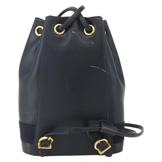 Salvatore Ferragamo Vala Backpack Leather, NAVY, LEATHER, Backpack