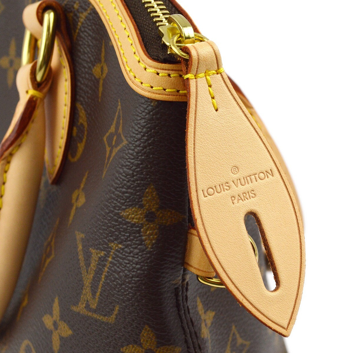 Louis Vuitton Lockit Handbag Monogram Canvas, BROWN, CANVAS, Tote bag