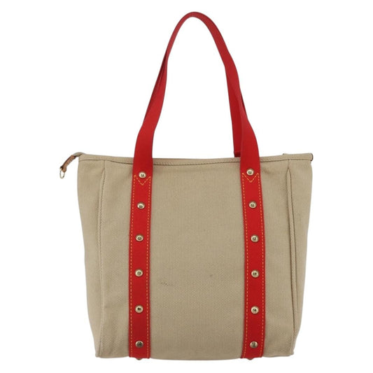 Louis Vuitton Antigua Tote Canvas, BEIGE, CANVAS, Tote bag
