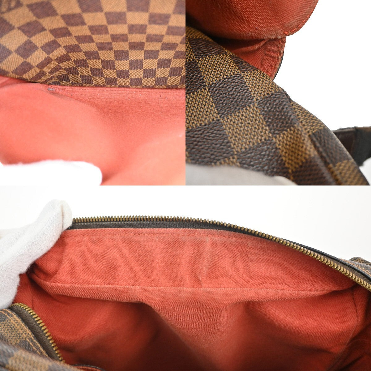 Louis Vuitton Naviglio Handbag Damier, BROWN, CANVAS, Shoulder bag