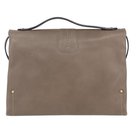 Bally Vintage Shoulder Bag Leather, BEIGE, LEATHER, Shoulder bag