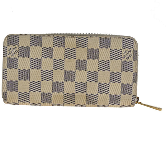 Louis Vuitton Zippy Compact Wallet Damier, WHITE, LEATHER, Wallets