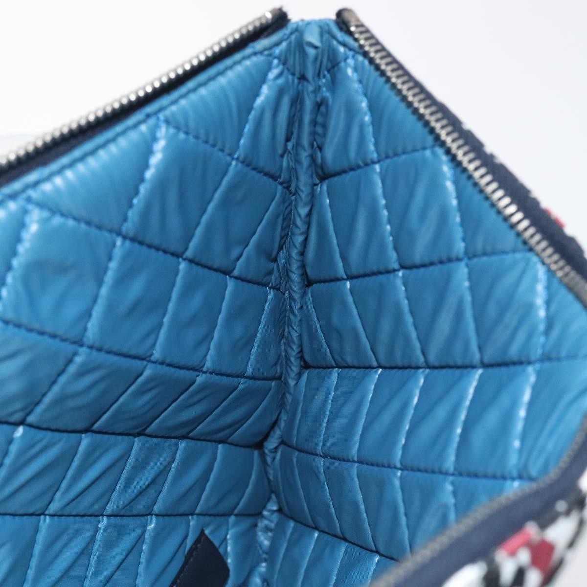 Chanel Dubai O Case Clutch Quilted Printed Nylon, MULTICOLOUR, NYLON, Clutche & pouche