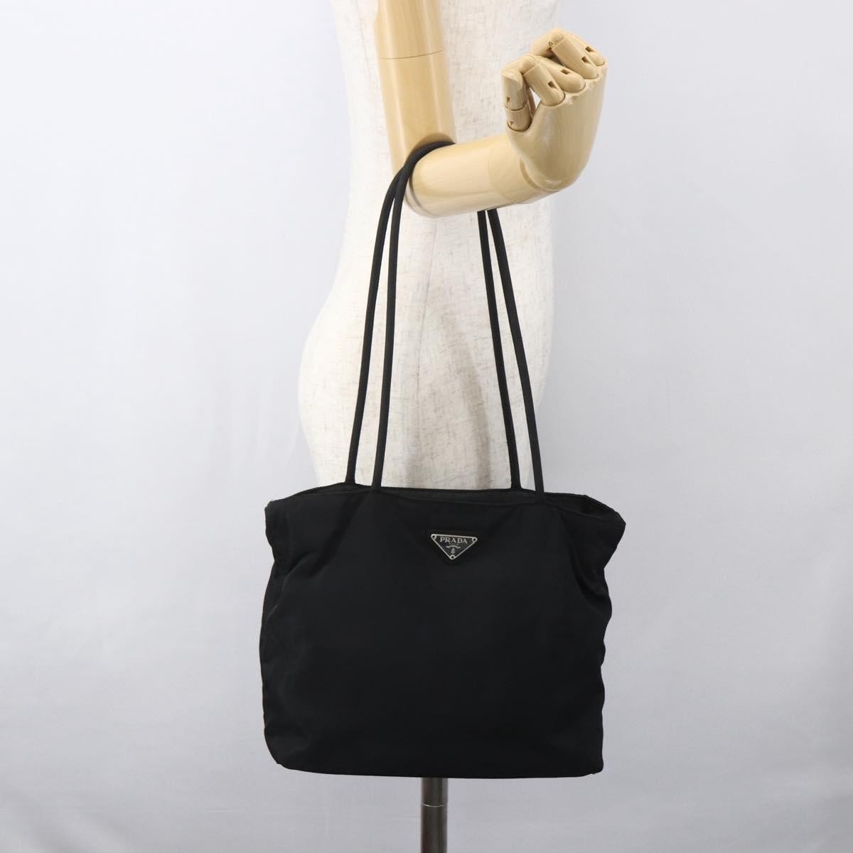 Prada Open Tote Re-Nylon, BLACK, NYLON, Shoulder bag