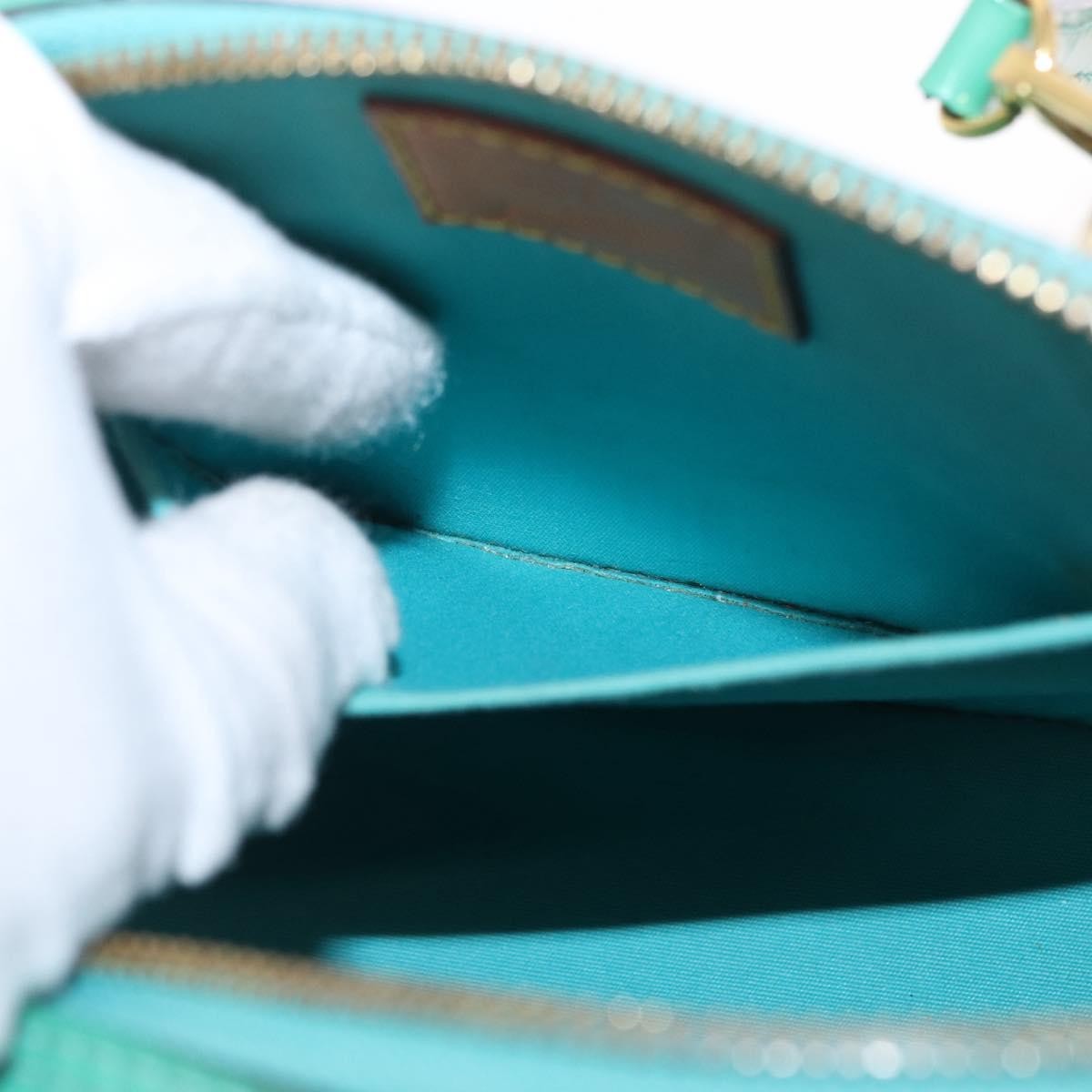 Louis Vuitton Alma Handbag Monogram Vernis, BLUE, PATENT_LEATHER, Handbag