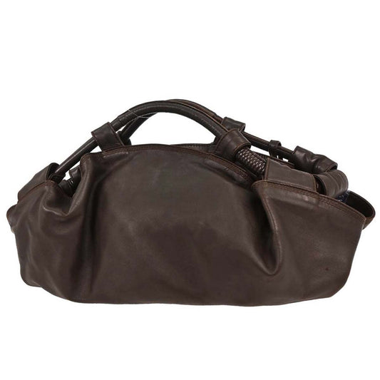 Loewe Anagram Logo Nappa Aire Hand Bag Leather, BROWN, LEATHER, Handbag