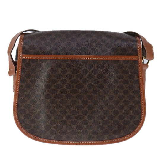 Celine Macadam Shoulder Bag PVC Leather, BROWN, CANVAS, Shoulder bag