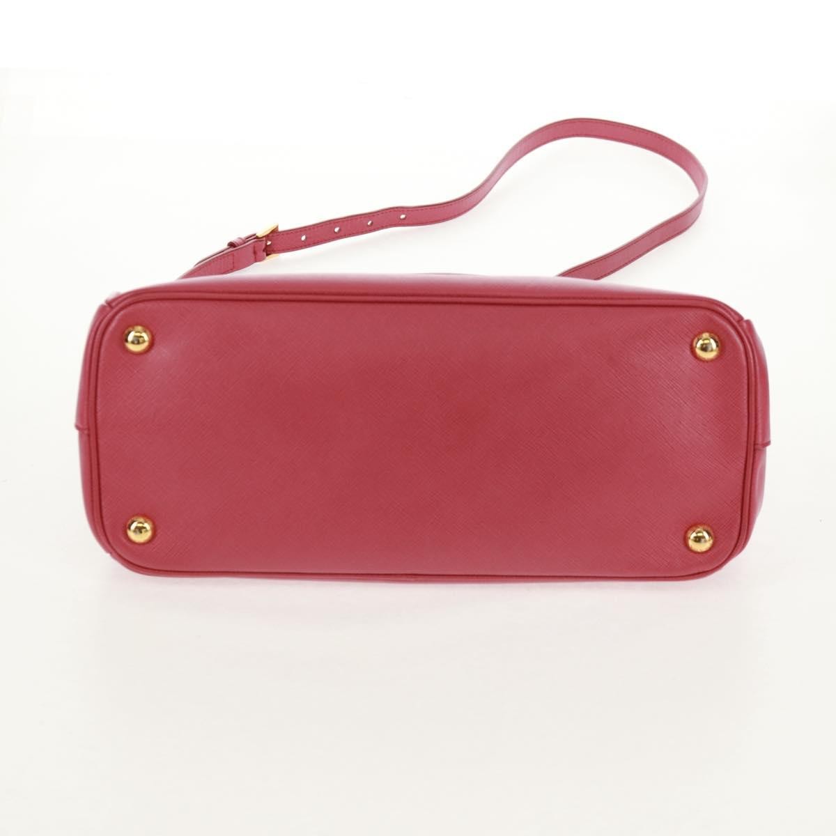 Prada Double Zip Lux Tote Saffiano Leather, Pink, Leather, Handbag