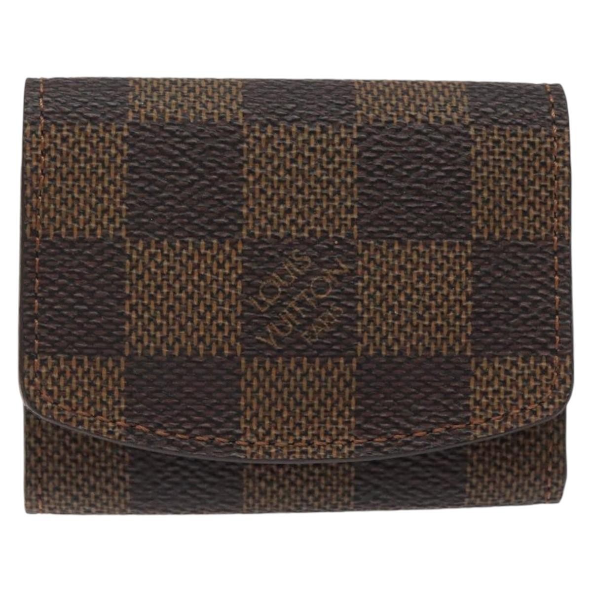 Louis Vuitton Cufflinks Case Damier, BROWN, CANVAS, Jewelry set