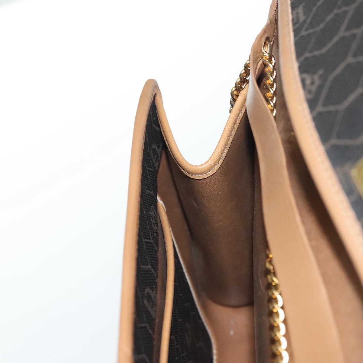 Christian Dior Vintage Honeycomb chain Canvas, BLACK, CANVAS, Handbag