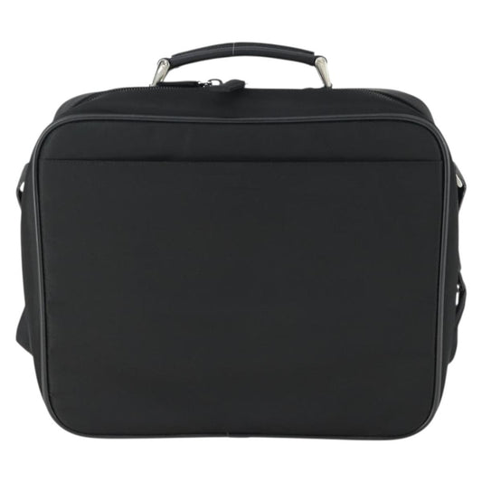 Prada Convertible Front Pocket Briefcase Tessuto with Saffiano Leather, Black, Nylon, Briefcase