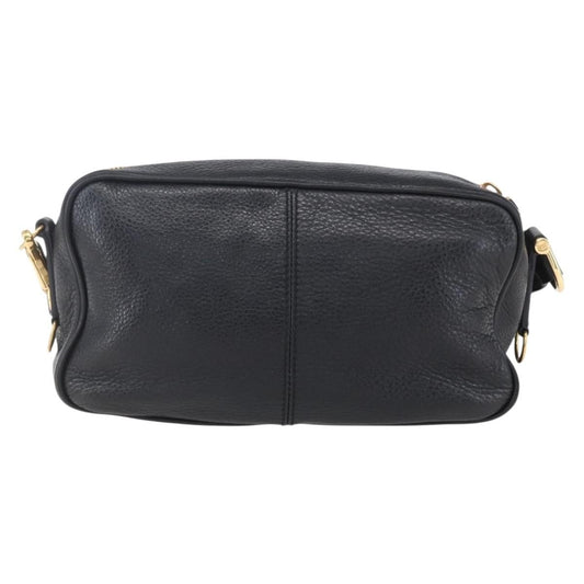 Burberry Vintage Shoulder Bag Leather, BLACK, LEATHER, Shoulder bag
