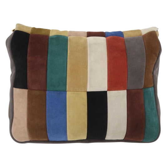 Celine Triomphe Chain Shoulder Bag Leather, MULTICOLOUR, SUEDE, Crossbody bag