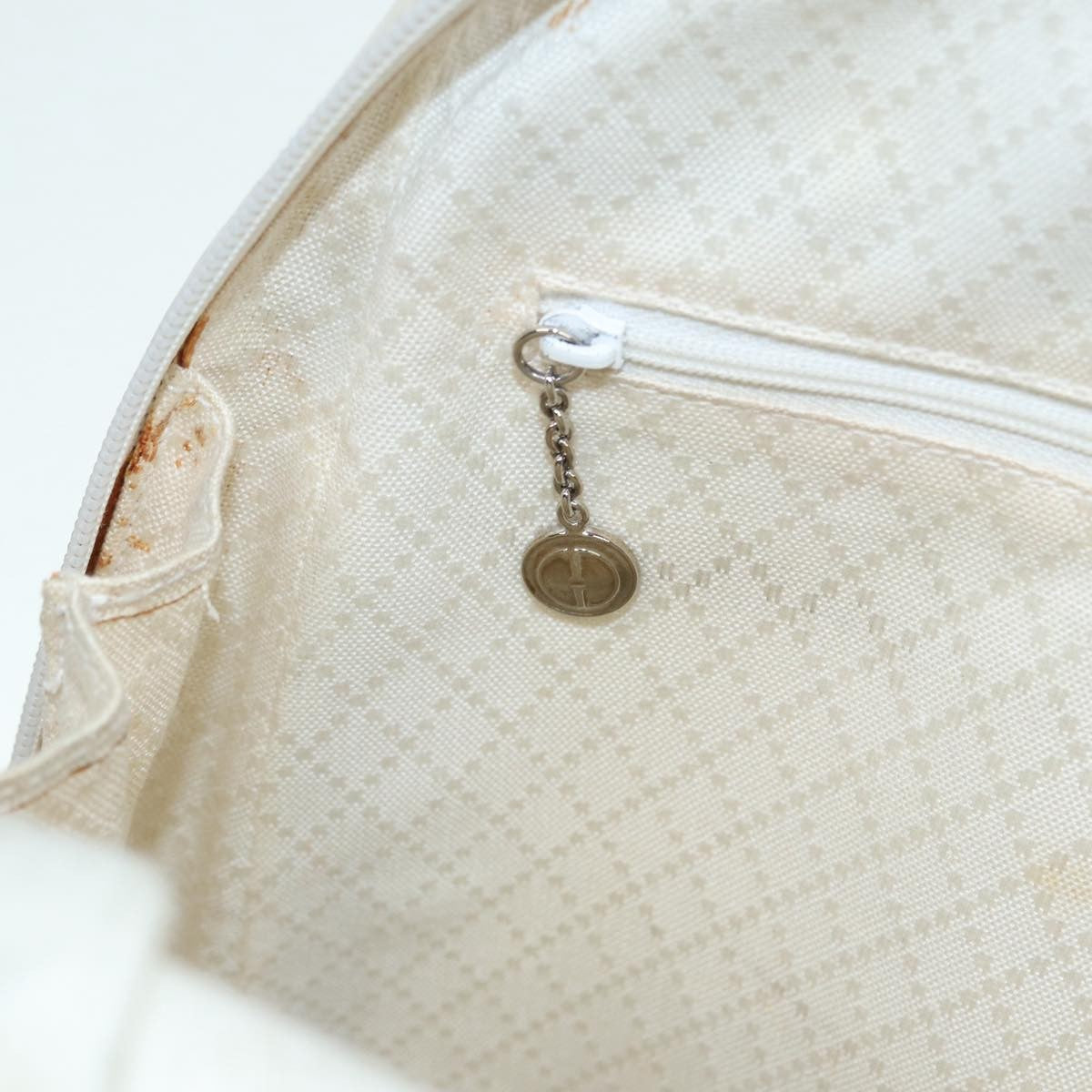 Gucci Vintage Bamboo Backpack Nylon and Patent Leather, WHITE, NYLON, Backpack