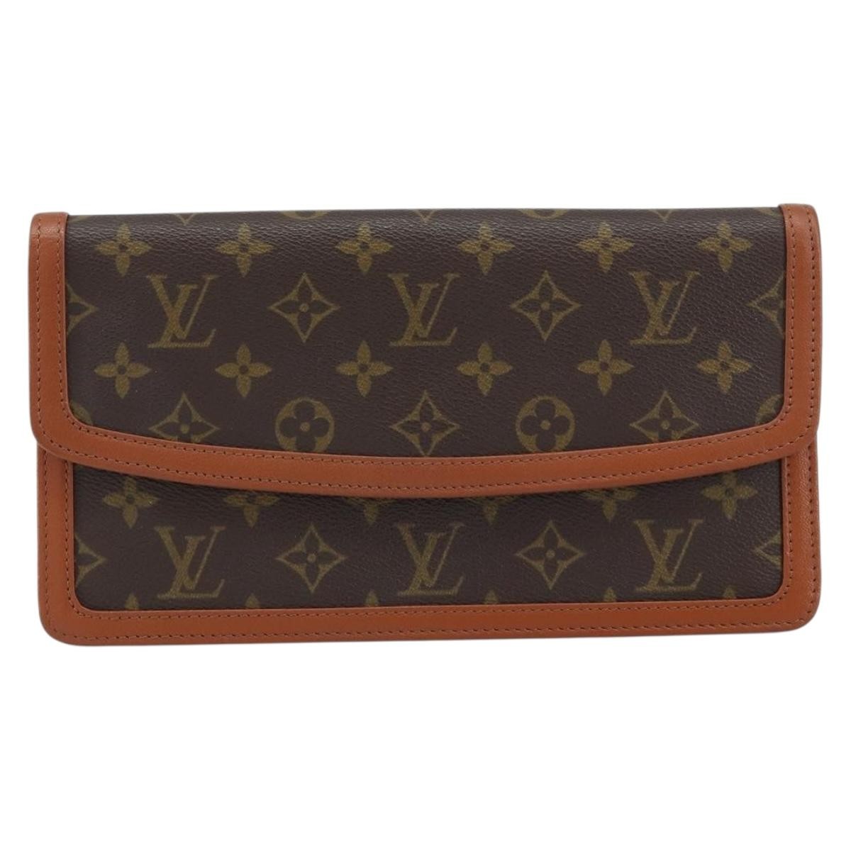 Louis Vuitton Dame Pochette Monogram Canvas, BROWN, CANVAS, Clutche & pouche