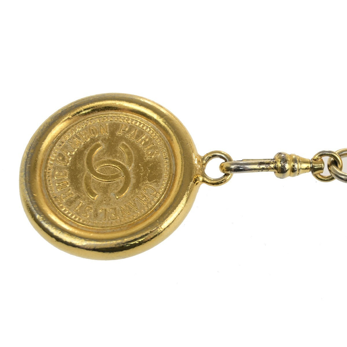 Chanel CC Logo Elastic Belt Leather, GOLD, GOLD_PLATED, Belts