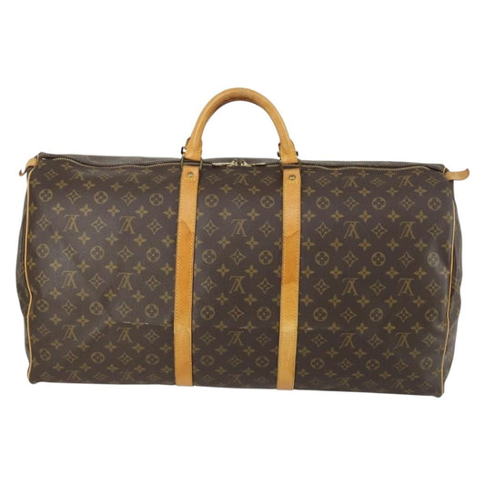 Louis Vuitton Keepall Bag Monogram Canvas, BROWN, CANVAS, Travel bag