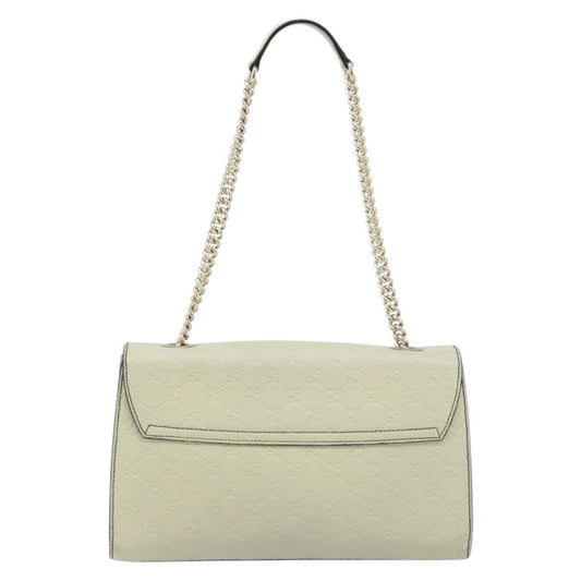 Gucci Emily Chain Flap Bag Guccissima Leather, Beige, Leather, Shoulder Bag