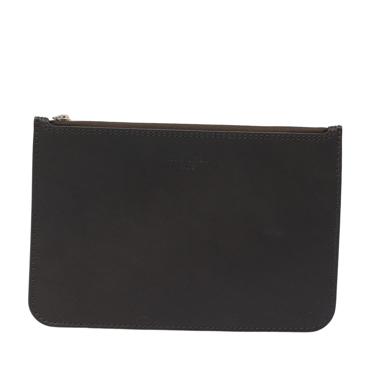 Louis Vuitton Neverfull Pochette Leather, BROWN, LEATHER, Clutche & pouche
