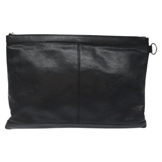 Balenciaga Classic City Clip Pouch Leather, BLACK, LEATHER, Clutche & pouche