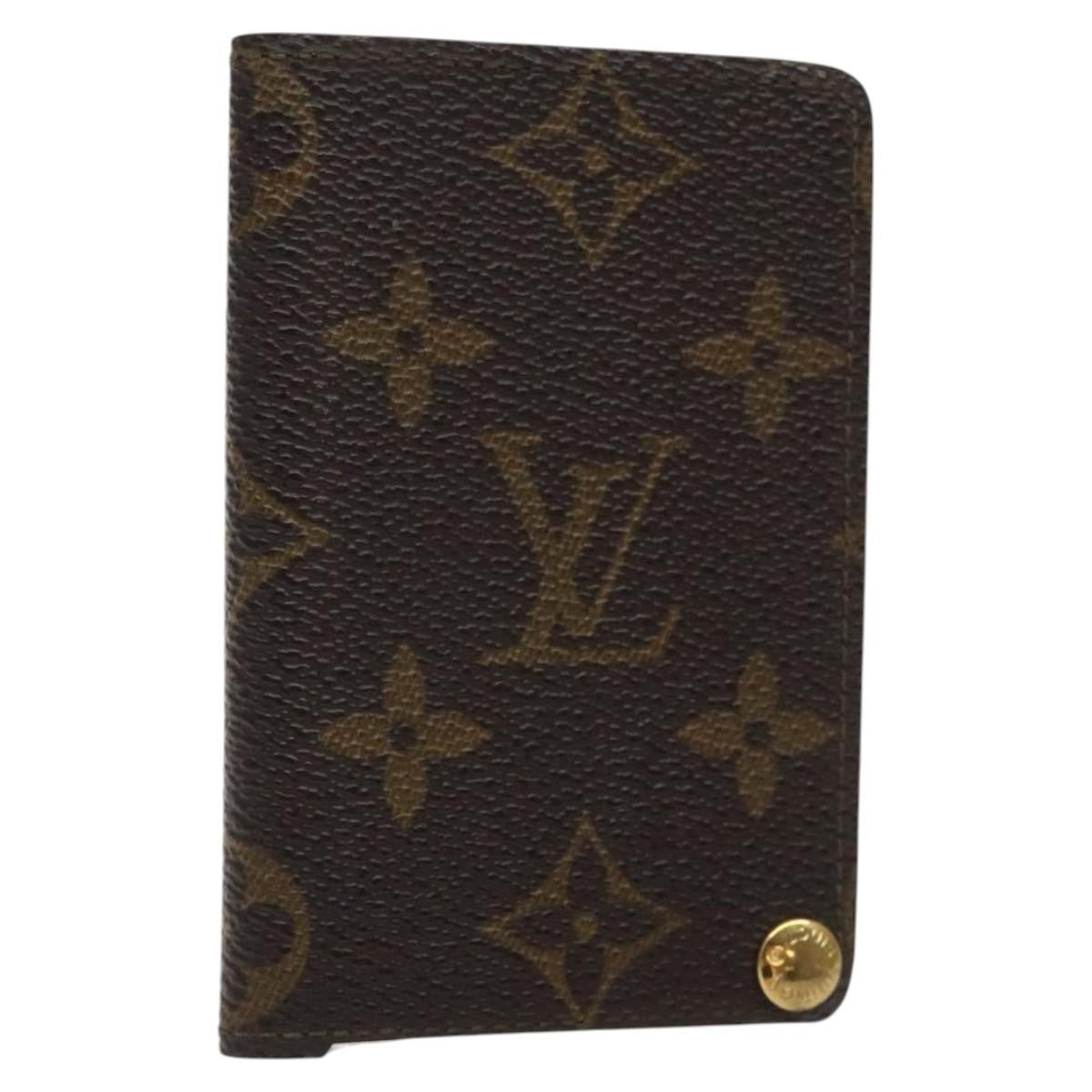 Louis Vuitton Porte Cartes Pression Card Case Monogram Canvas, BROWN, CANVAS, Card Holders