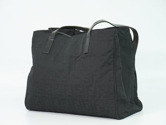 Fendi Zucca Tote bag Canvas, Black, Canvas, Tote Bag