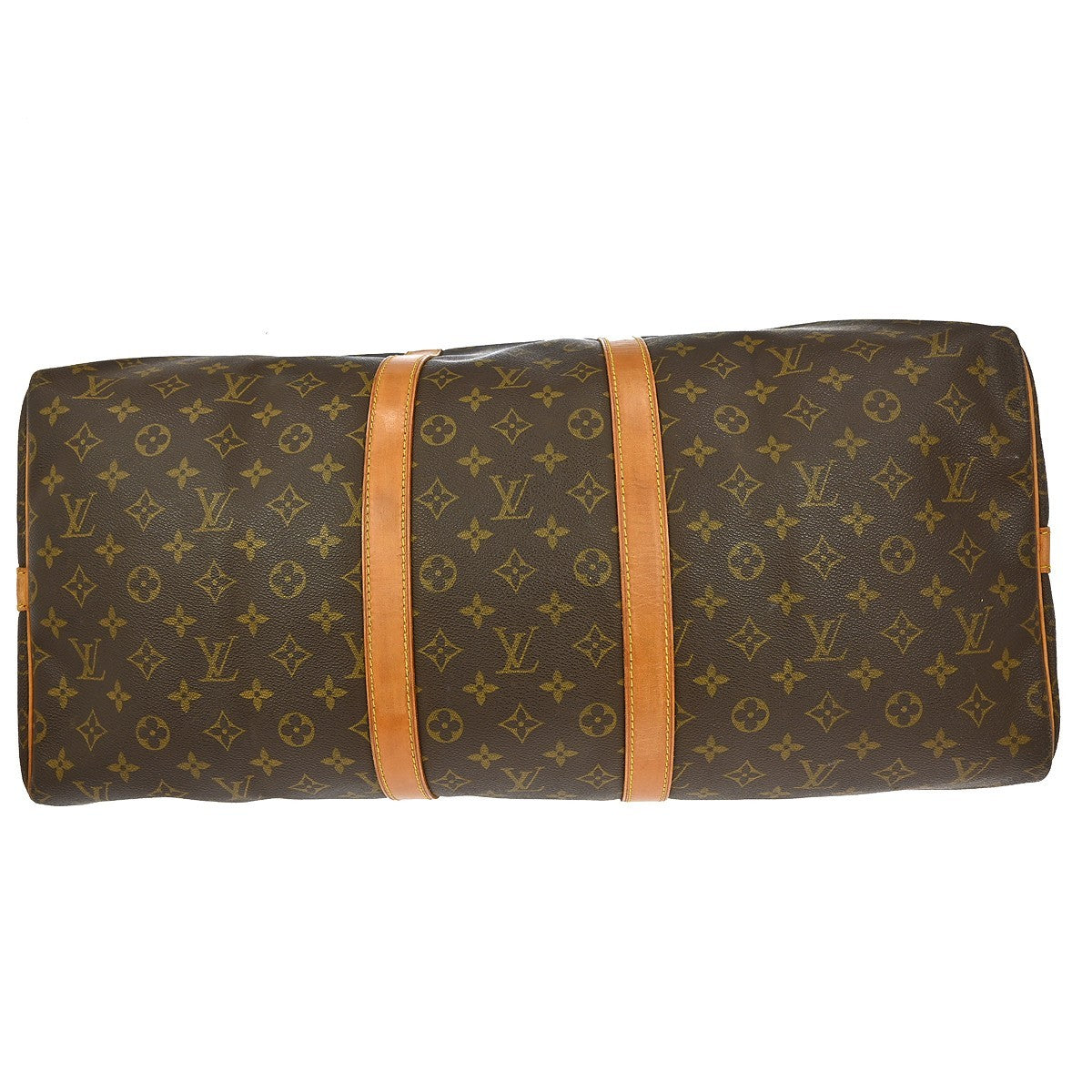 Louis Vuitton Keepall Bandouliere Bag Monogram Canvas, BROWN, CANVAS, Travel bag