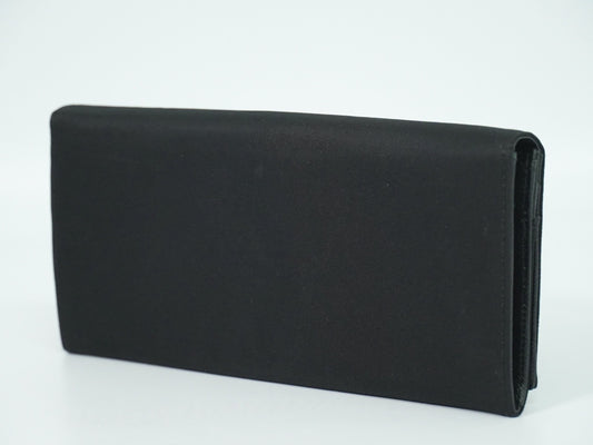 Prada Continental Wallet Tessuto, BLACK, NYLON, Wallets