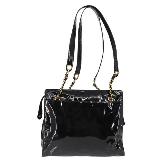 Chanel Coco Mark Patent Leather, BLACK, PATENT_LEATHER, Shoulder bag