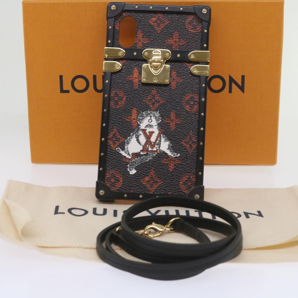 Louis Vuitton Phone case Canvas, BLACK, METAL, Tech accessory