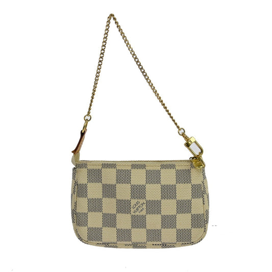Louis Vuitton Mini pochette accessoires Damier Canvas, White, Canvas, Clutch