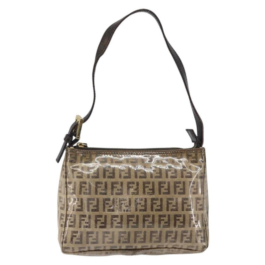 Fendi Vintage Shoulder Bag Zucca Canvas, BEIGE, PVC, Shoulder bag