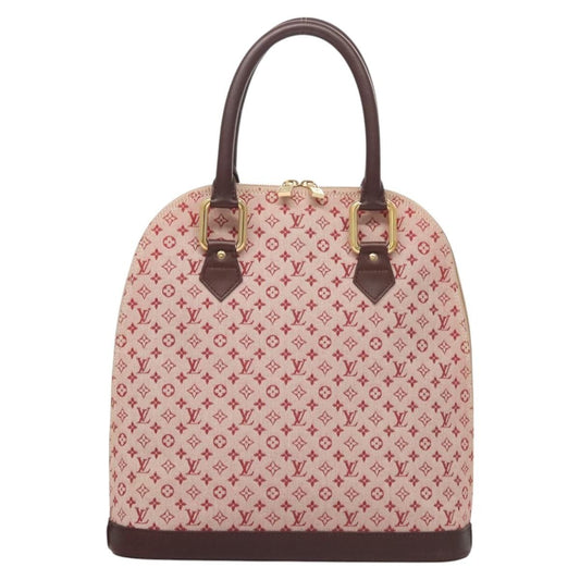 Louis Vuitton Alma Handbag Mini Lin, RED, CANVAS, Handbag