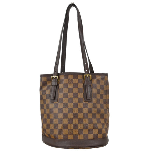 Louis Vuitton Marais Bucket Bag Damier, Brown, Canvas, Tote Bag