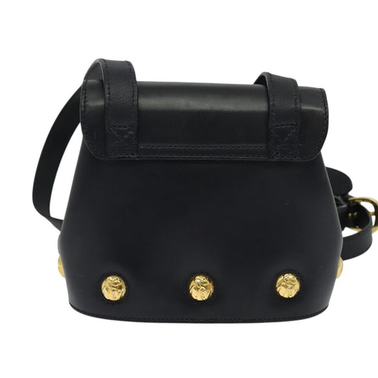 Salvatore Ferragamo Flap Shoulder Bag Leather, NAVY, LEATHER, Shoulder bag
