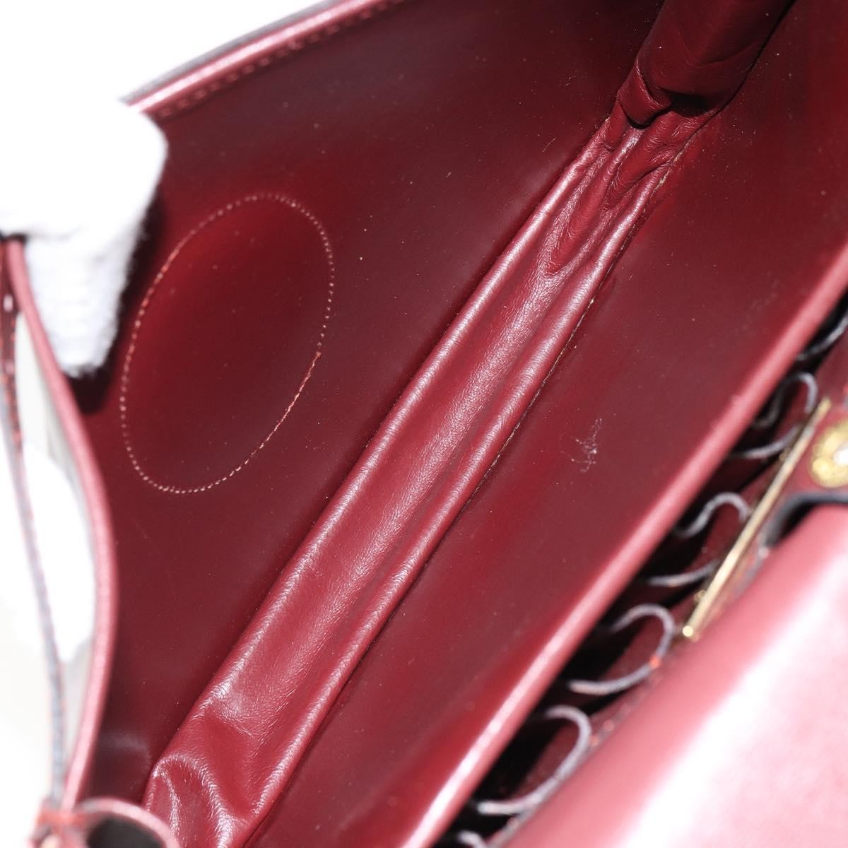 cartier Must de Cartier Shoulder Bag Leather, BURGUNDY, LEATHER, Shoulder bag