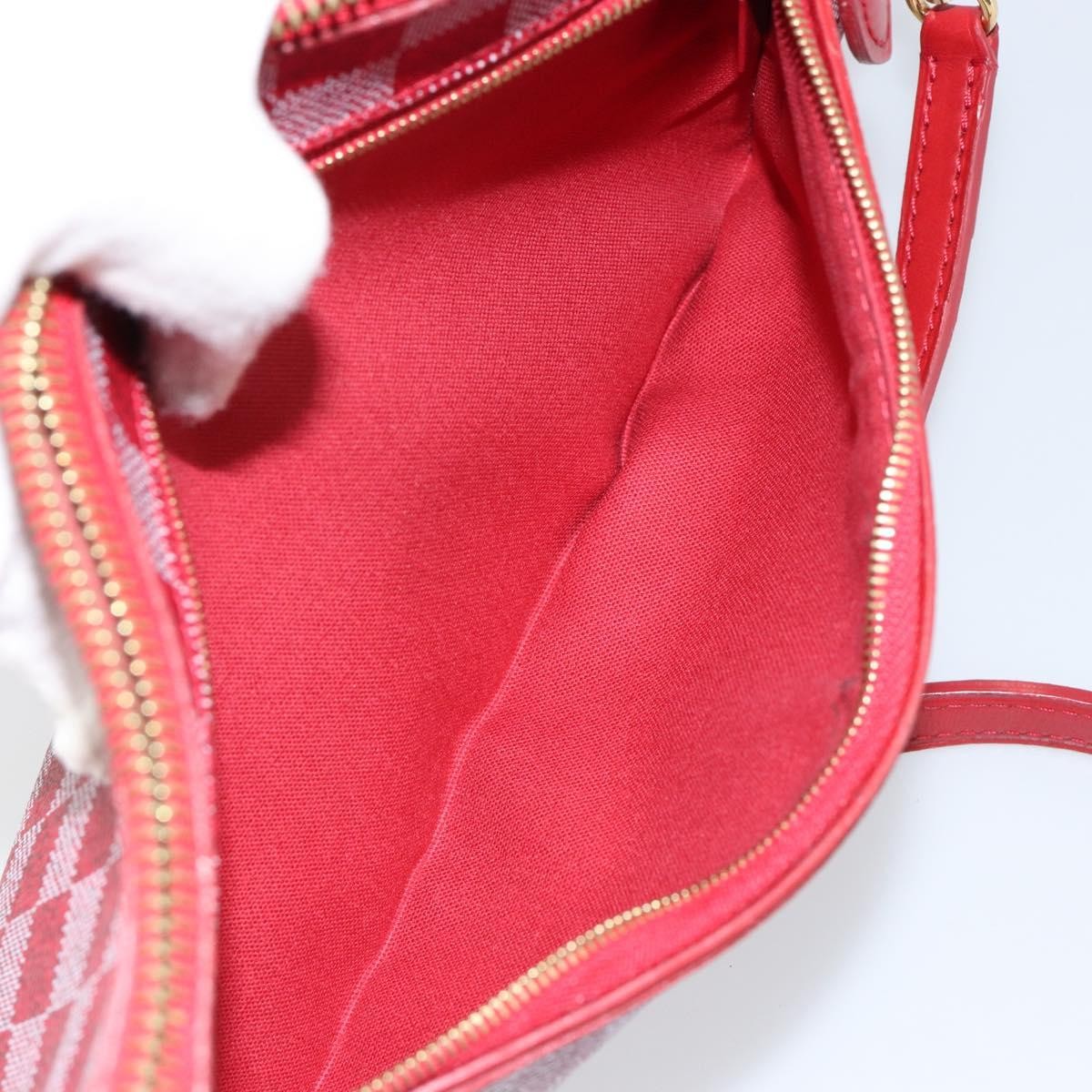 Louis Vuitton Modul Handbag Damier Couleurs, RED, CANVAS, Clutche & pouche