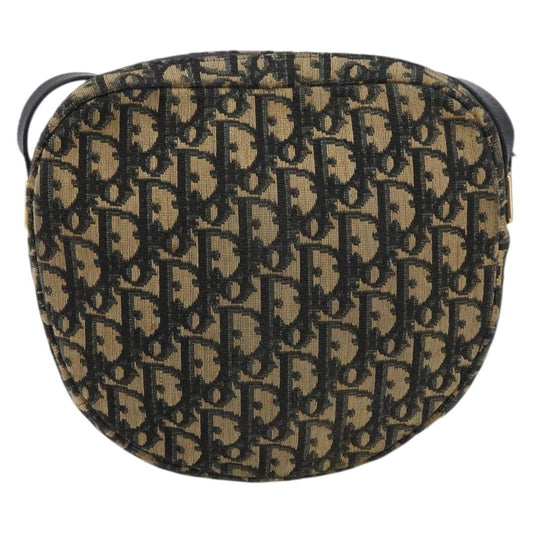 Christian Dior Vintage Trotter Shoulder Bag Canvas, NAVY, CANVAS, Shoulder bag