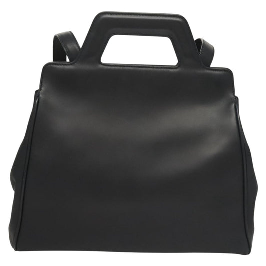 Salvatore Ferragamo Soft W Tote Leather, BLACK, LEATHER, Tote bag