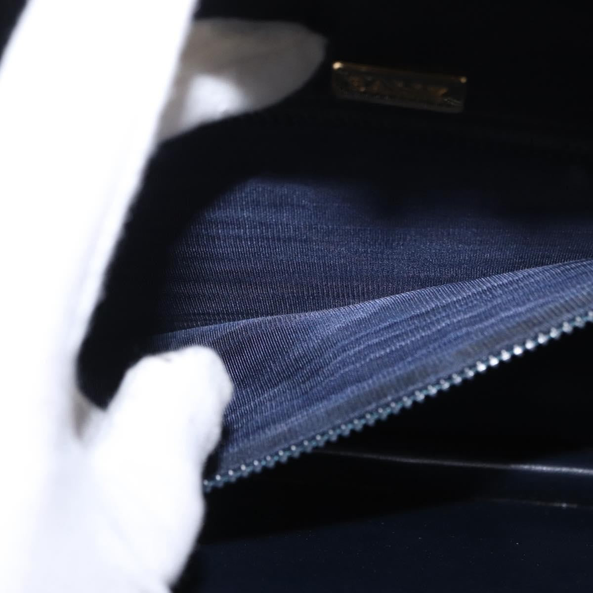 Bally Vintage Handbag Leather, Navy, Leather, Handbag
