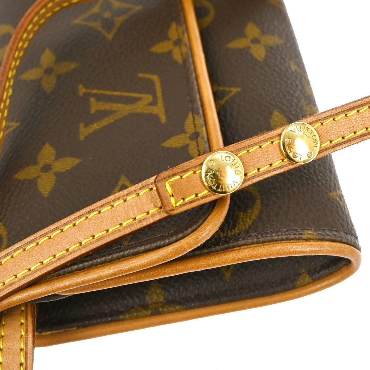Louis Vuitton Twin Handbag Monogram Canvas, BROWN, CANVAS, Clutche & pouche