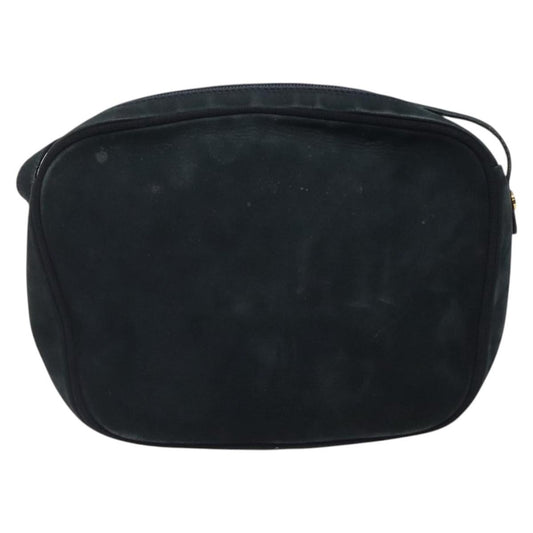 Salvatore Ferragamo Vala Shoulder Bag Suede, NAVY, SUEDE, Shoulder bag