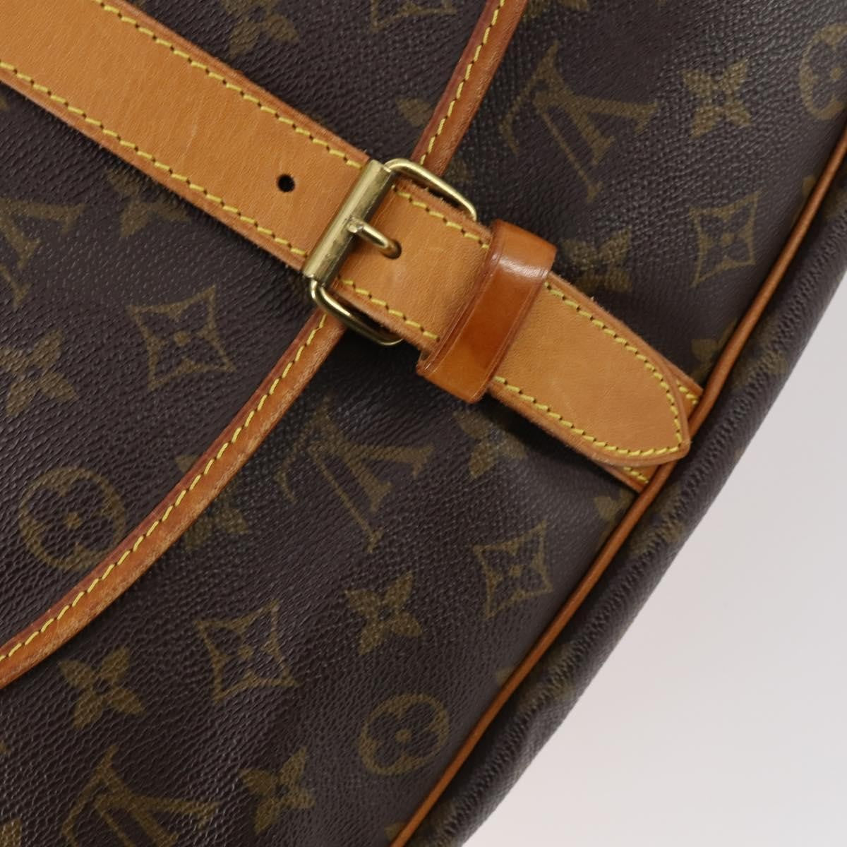 Louis Vuitton Saumur Handbag Monogram Canvas, BROWN, CANVAS, Handbag