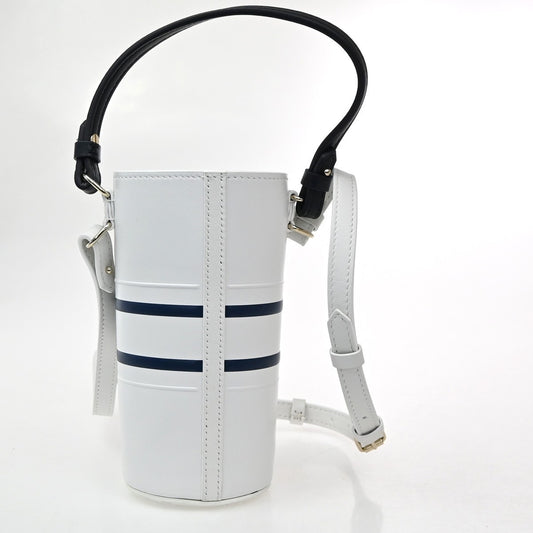 Christian Dior Vibe Bottle Holder Bag Printed Leather, White, Leather, Shoulder Bag